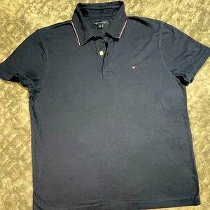 Blue Tommy Hilfiger polo for men size small